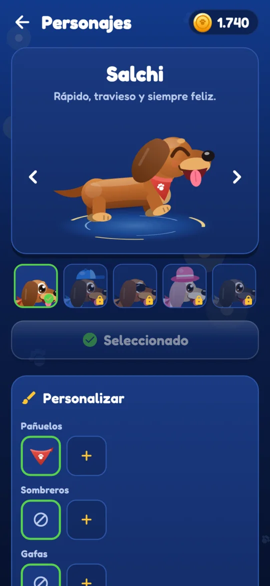Selección de personaje